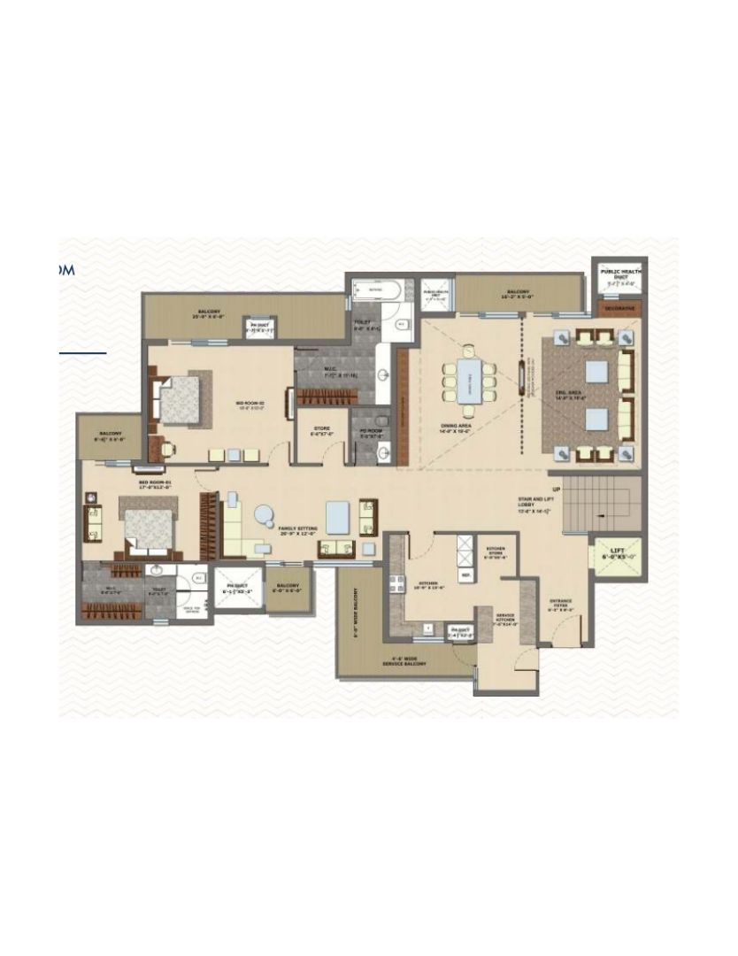 4 + 1BHK Penthouse Lower Floor