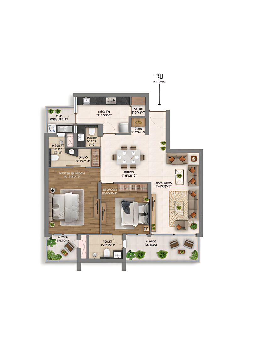 2BHK (Type- 01) Tower- K