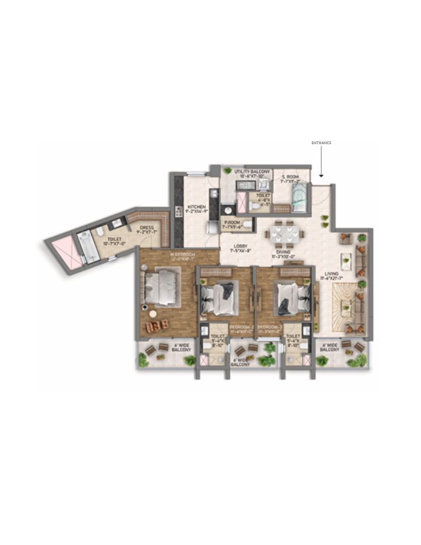 3BHK (Type- 03) Tower - J