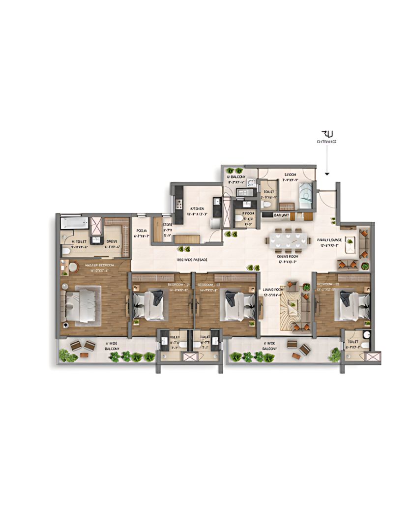 4 BHK (Type -01) Tower- L