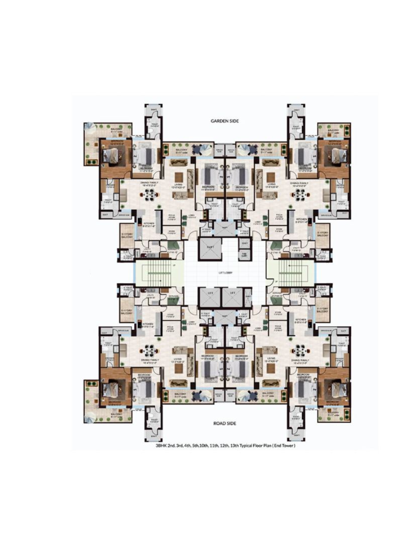 3 + 1BHK