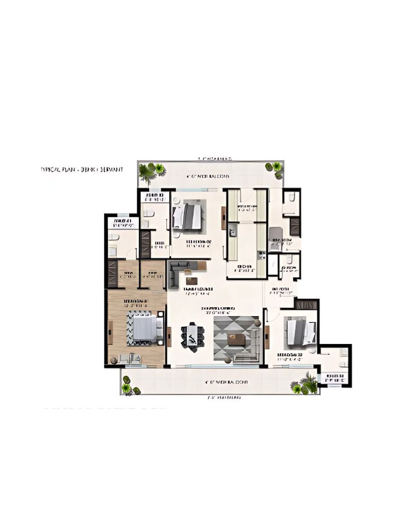 3 + 1BHK