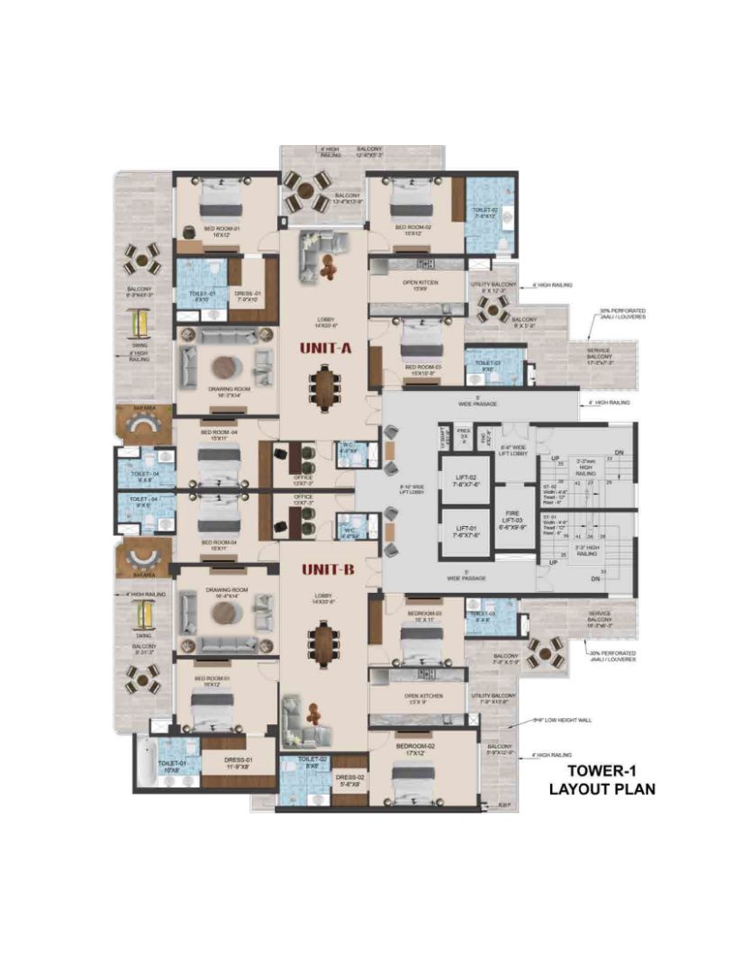 Tower 1 Layout