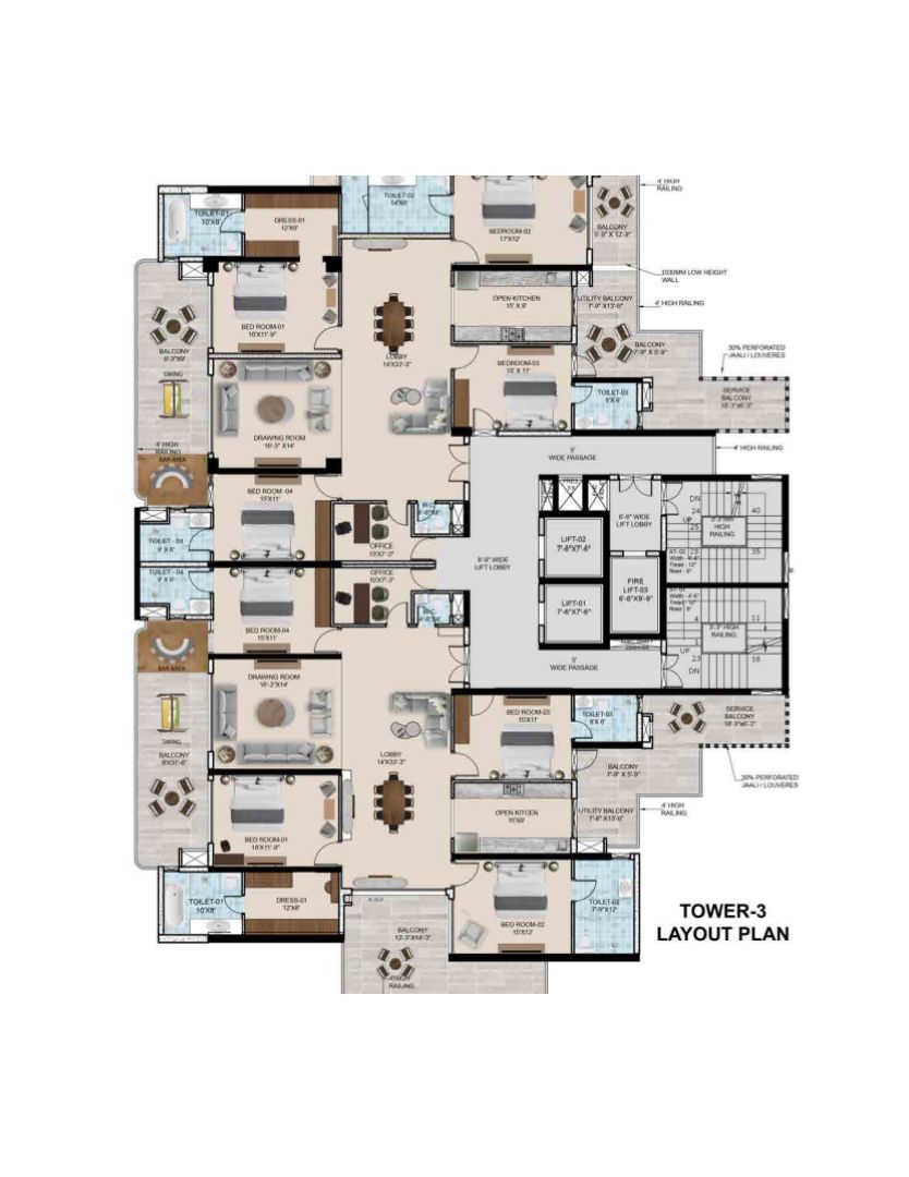Tower 3 Layout